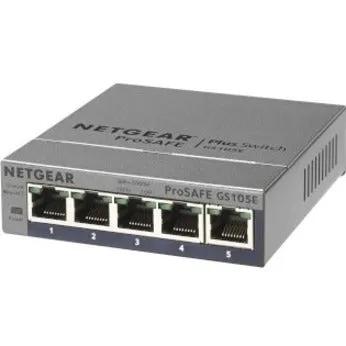 Netgear ProSafe Plus 5-Port Gigabit Unmanaged Switch, grey metal case, NETGEAR
