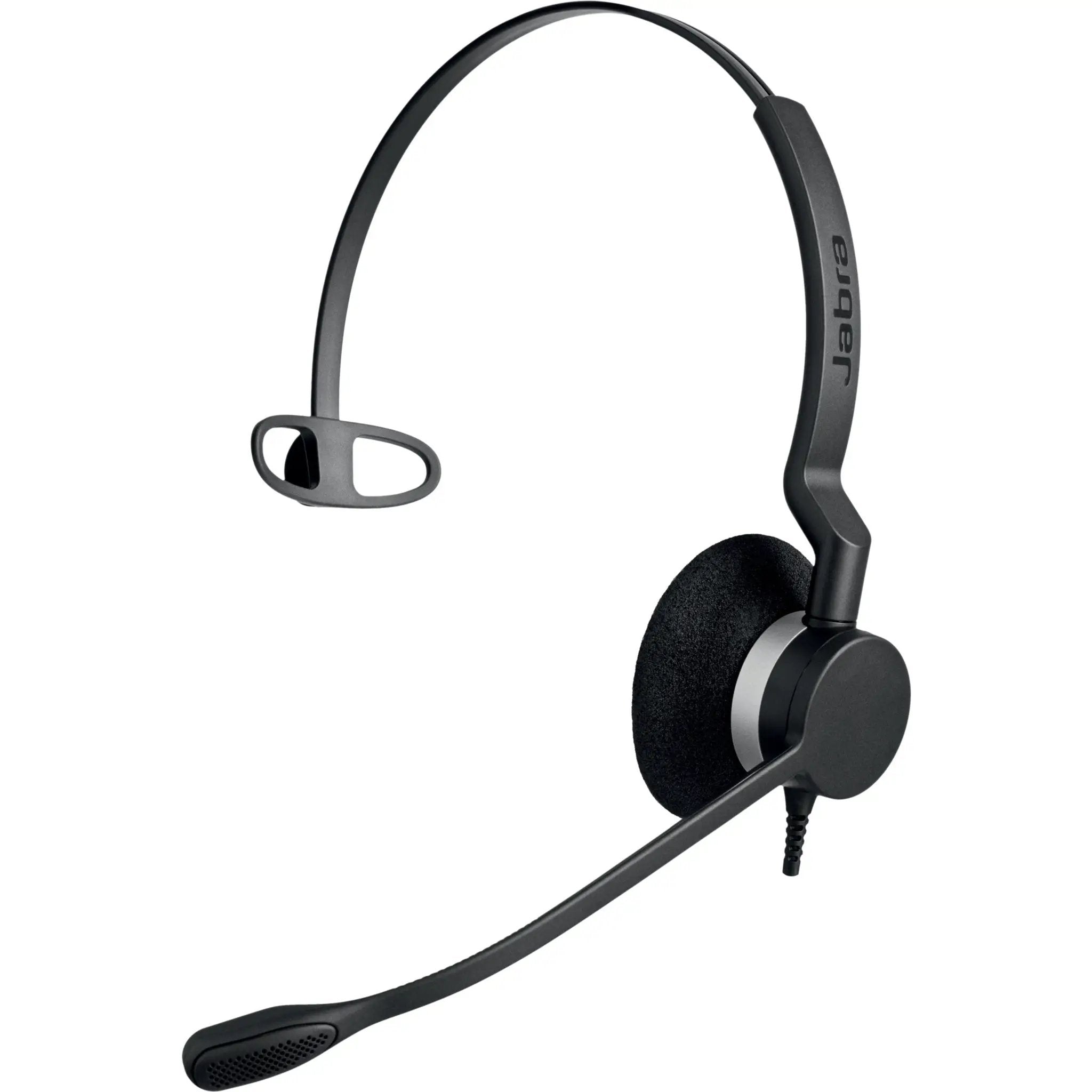 Jabra Biz 2300 QD Mono NC single-ear headset on white background with boom mic.