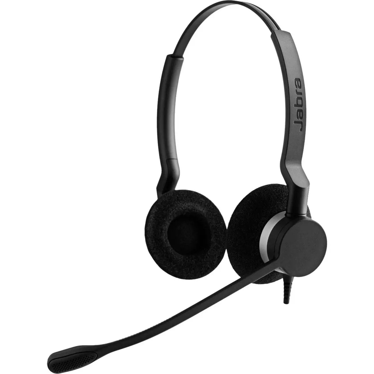 Jabra Biz 2300 QD Duo NC wired headset with boom mic, black.