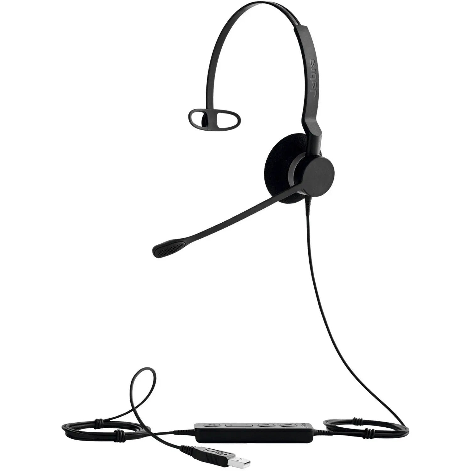 Jabra BIZ 2300 USB UC Mono headset with inline control box, black