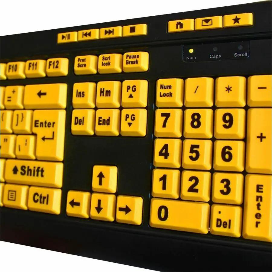 Adesso Luminous Large Print Desktop Keyboard