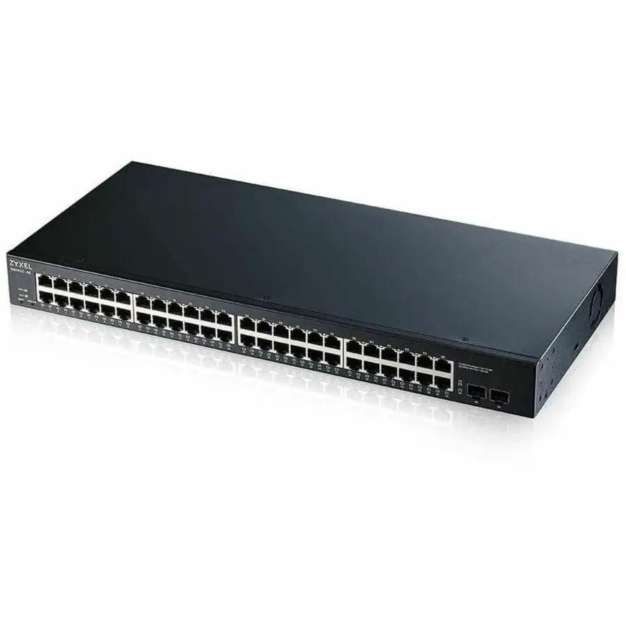ZyXEL GS1900-48 48-Port Gigabit SFP Managed Switch, rack-mountable, black