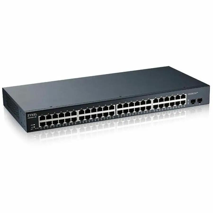 ZyXEL GS1900-48 48-Port Gigabit Switch with 2 SFP, black metal rackmount