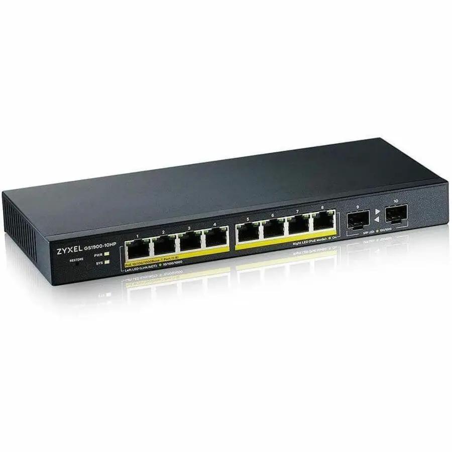 ZYXEL GS1900 8-Port PoE+ SFP Managed Switch, black, Hubs & Switches