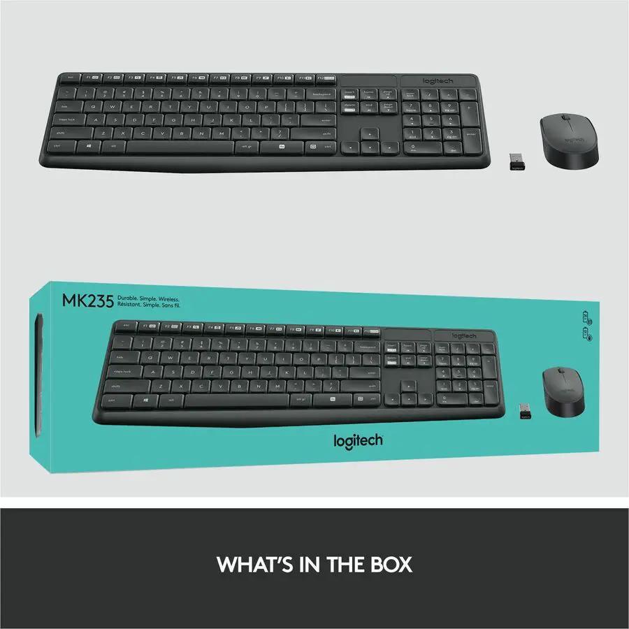 Logitech MK235 Keyboard & Mouse (Keyboard English Layout only)