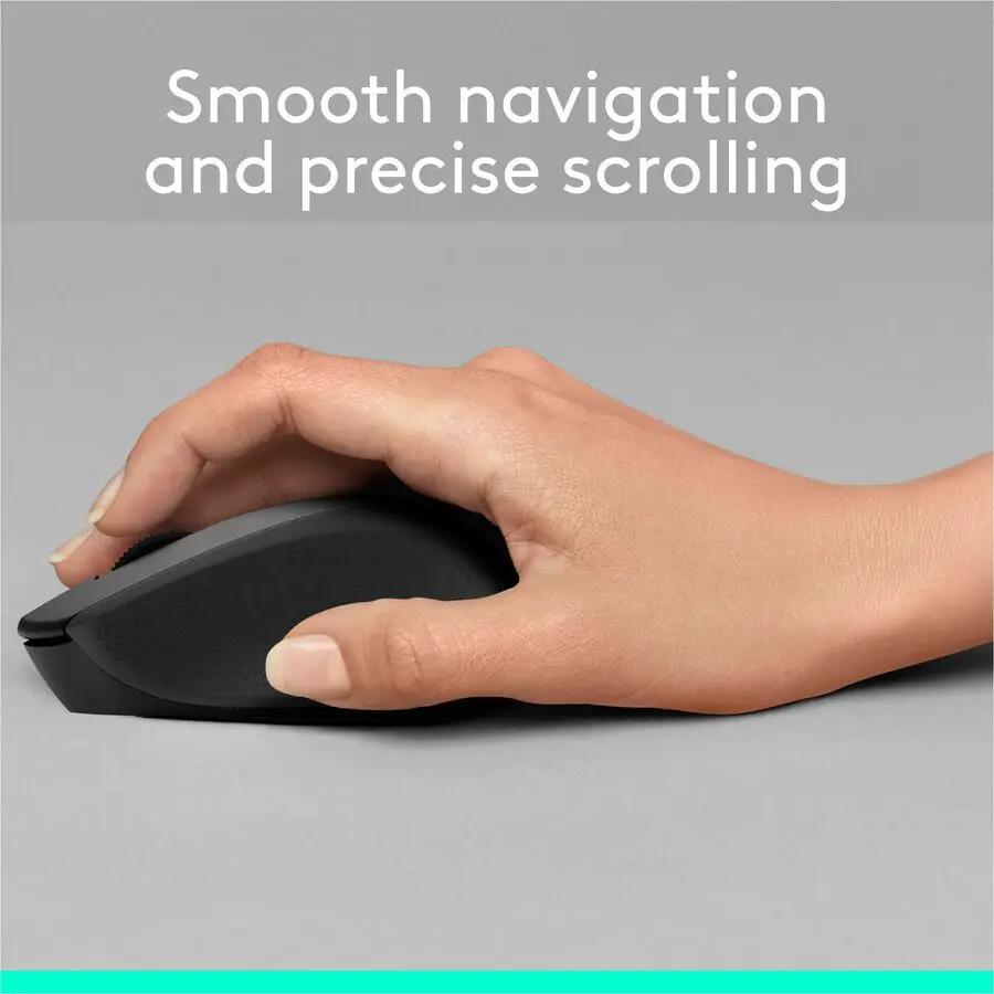 Logitech M330 SILENT PLUS Wireless Mouse, 2.4GHz with USB Receiver, Optical Tracking, Quiet & Lightweight, Black
