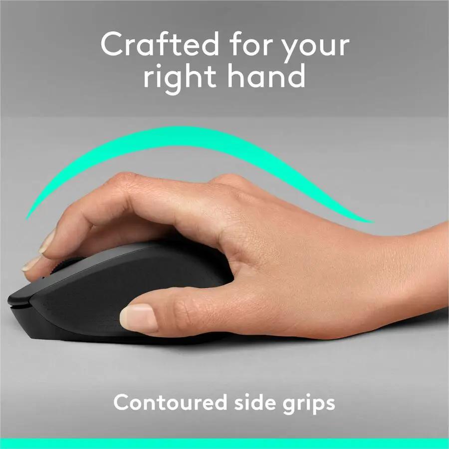 Logitech M330 SILENT PLUS Wireless Mouse, 2.4GHz with USB Receiver, Optical Tracking, Quiet & Lightweight, Black