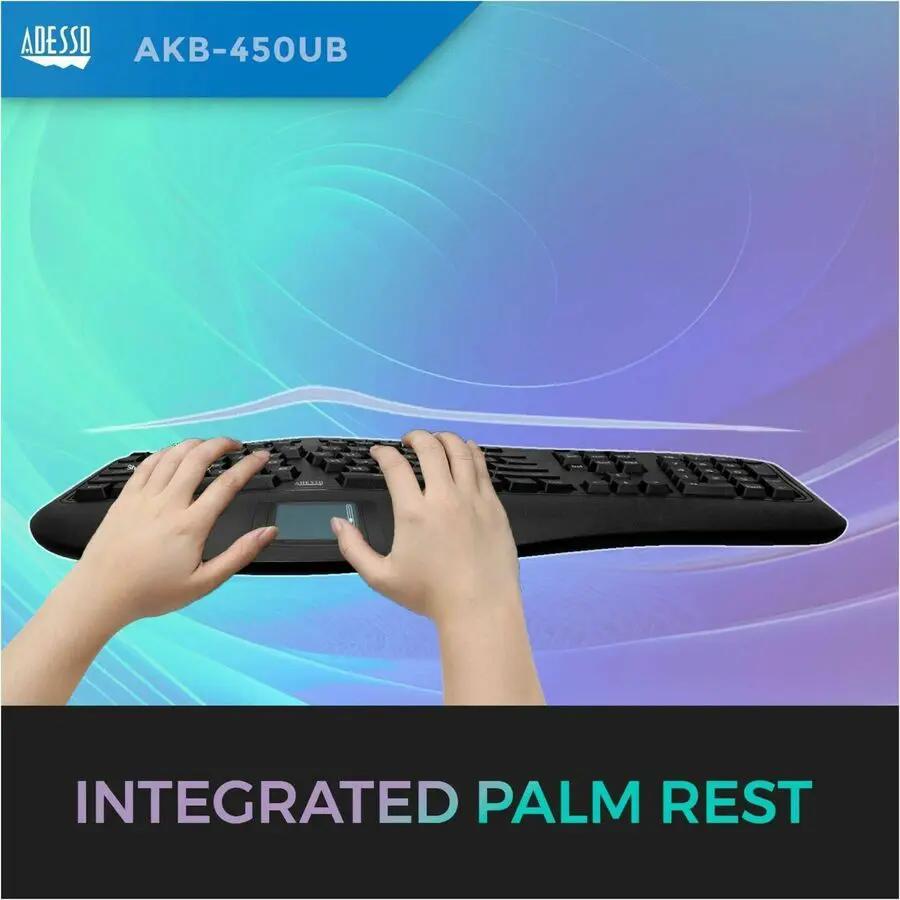Adesso Tru-Form Ergonomic Touchpad Keyboard