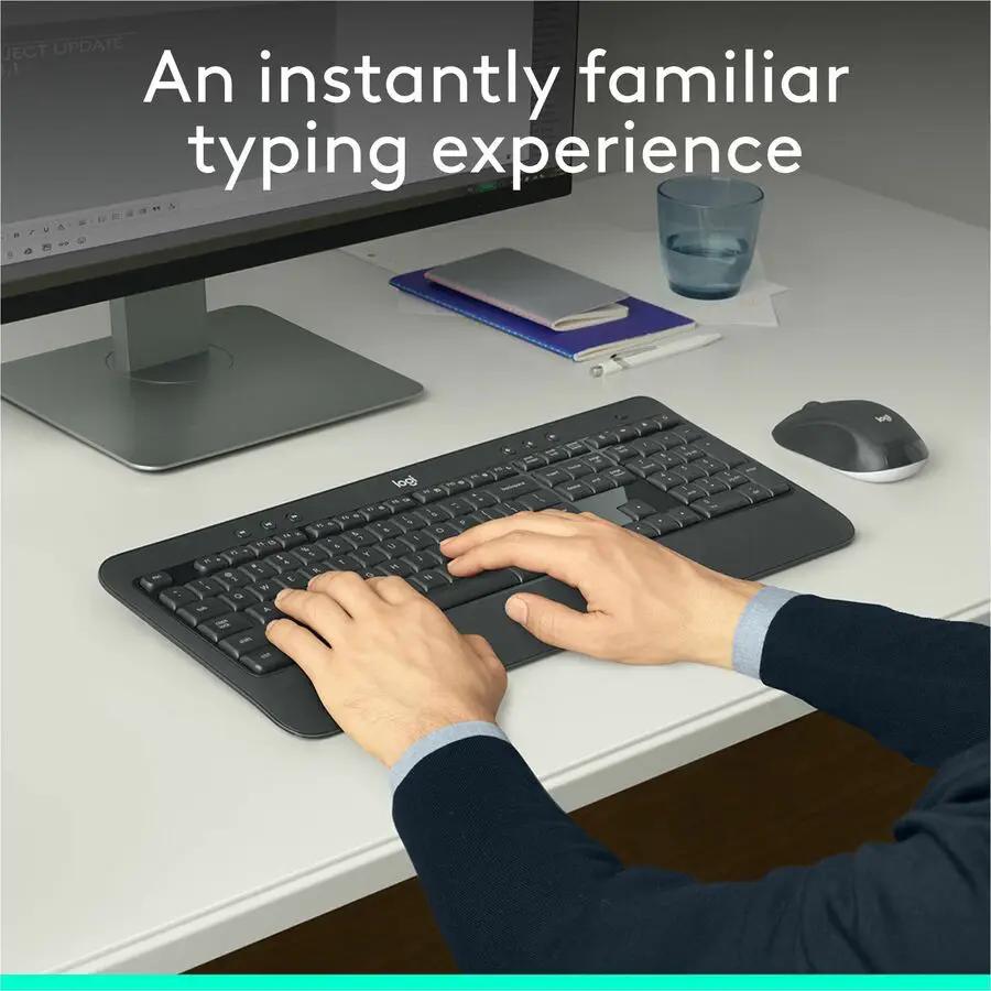 Logitech MK540 Advanced Wireless Keyboard and Mouse Combo for Windows, 2.4 GHz Unifying USB-Receiver