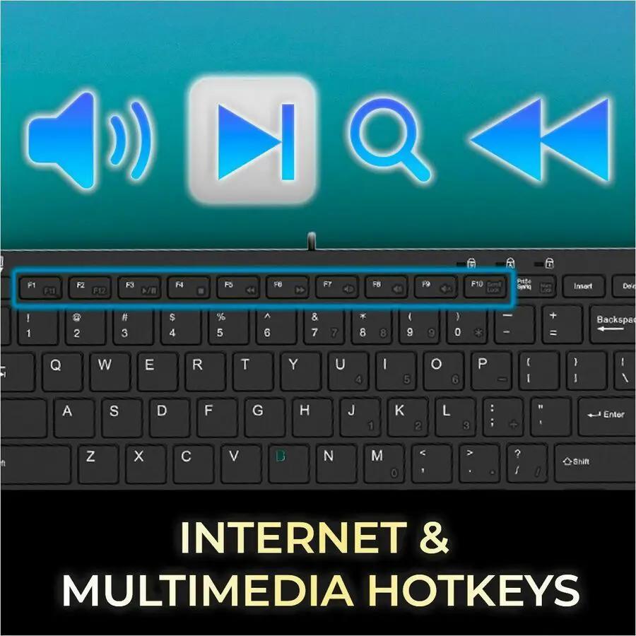 Adesso AKB-425UB 1U Rackmount Touchpad Keyboard