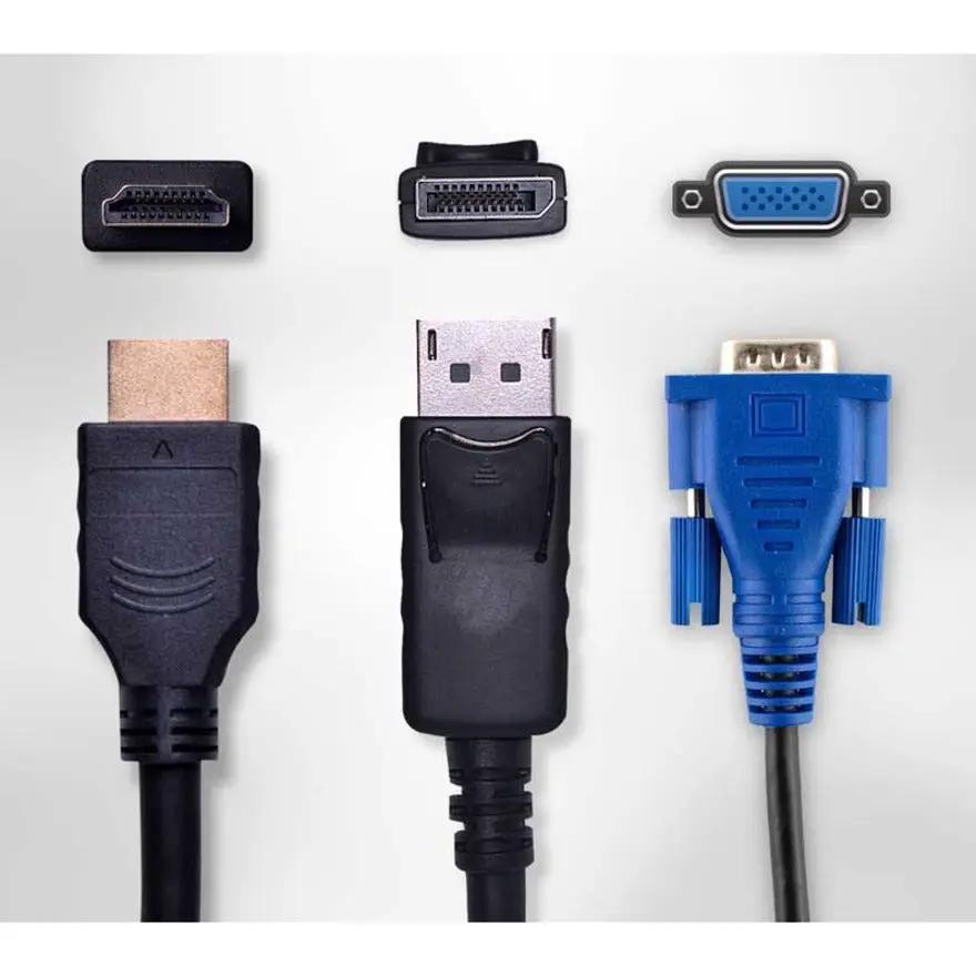 ViewSonic VA2256 monitor cables with HDMI, USB, and blue VGA connectors