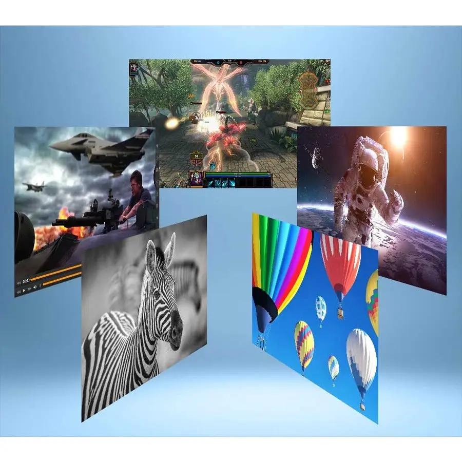 ViewSonic VG2455-2K 24-inch IPS monitor; six display panels spread on a blue background