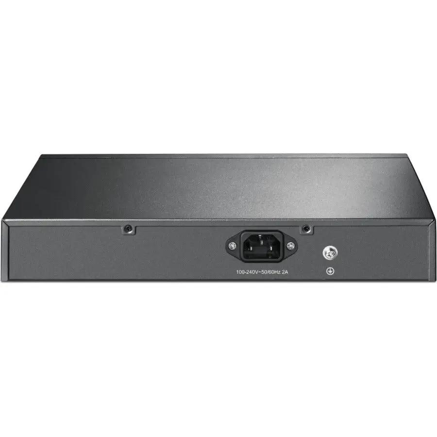 TP-Link TL-SG1008MP 8-Port Gigabit PoE Switch, gray metal chassis, rear power input.