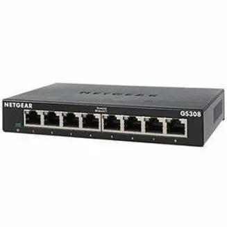 NETGEAR GS308 8-Port Gigabit Unmanaged Ethernet Switch, black