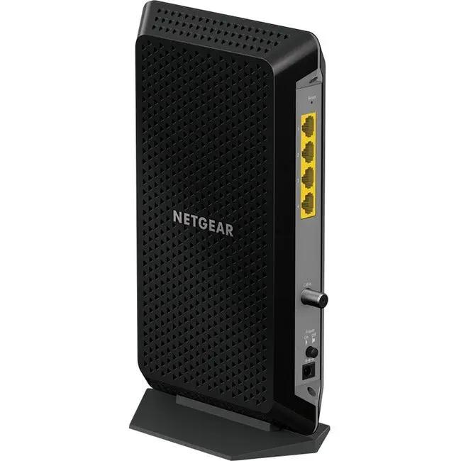 NETGEAR Nighthawk CM1200 32x8 DOCSIS 3.1 cable modem, black with yellow Ethernet ports