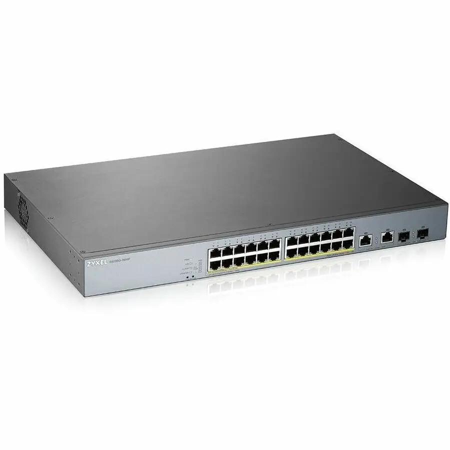 Zyxel GS1350 24-Port Gigabit PoE+ SFP Managed Switch, gray metal chassis