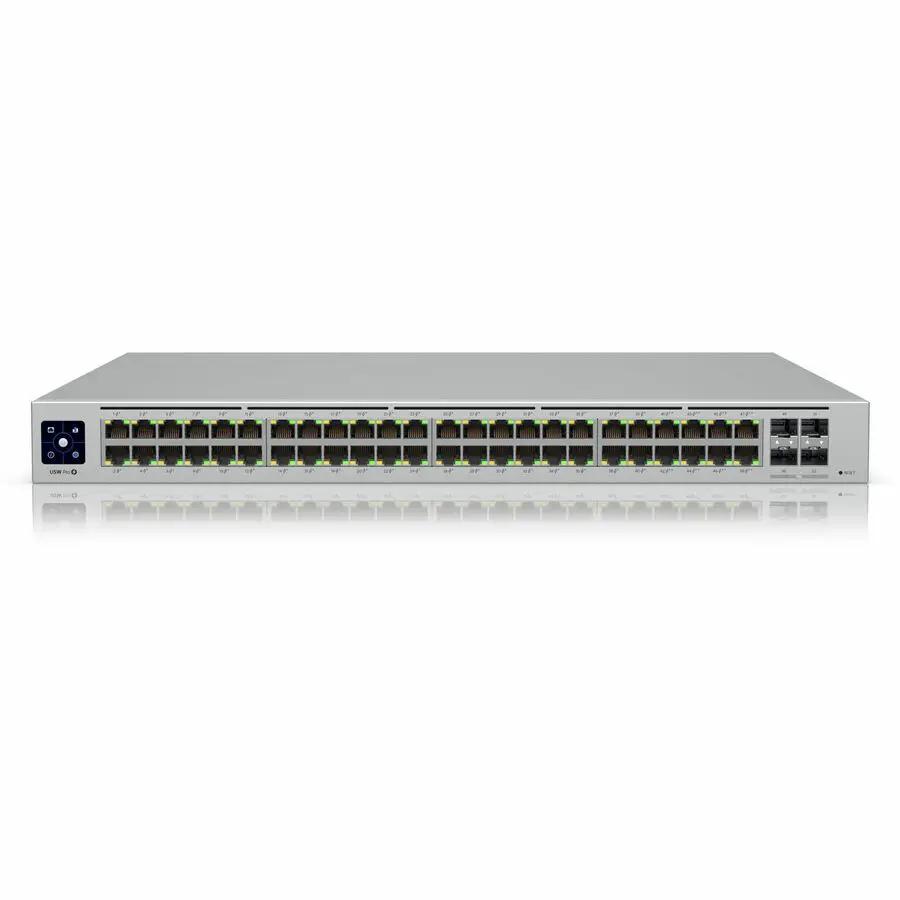 Ubiquiti UniFi Pro USW-Pro-48-POE 48-port PoE switch, silver rack-mountable