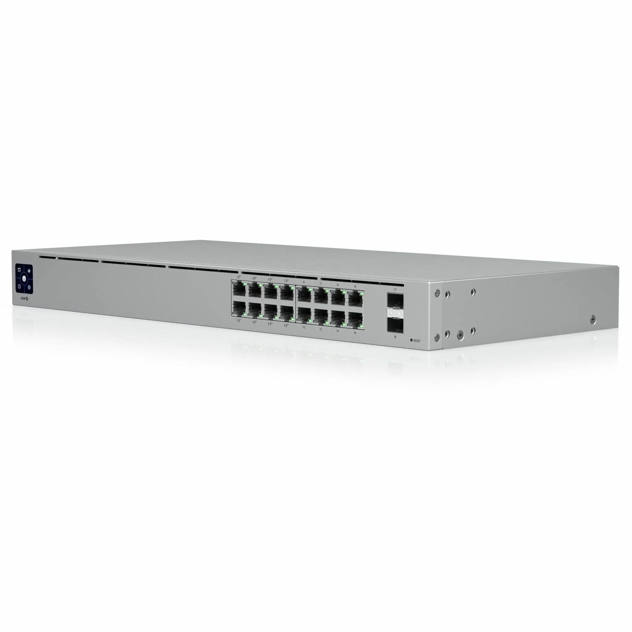 Ubiquiti UniFi USW 16-Port PoE SFP managed switch, gray metal chassis