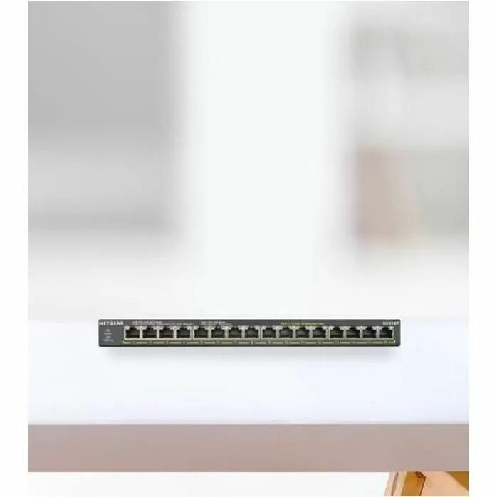 NETGEAR GS316P 16-Port Gigabit PoE Unmanaged Switch, black