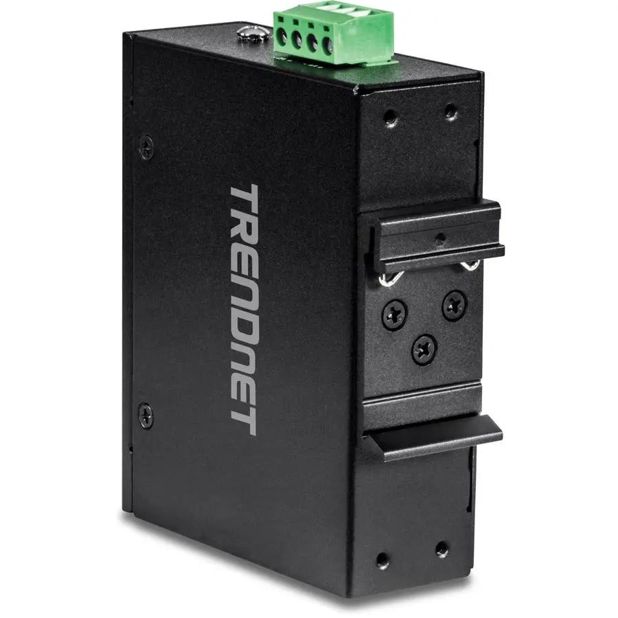 TRENDnet TI-PG50 5-Port Gigabit PoE+ unmanaged DIN-rail switch, black