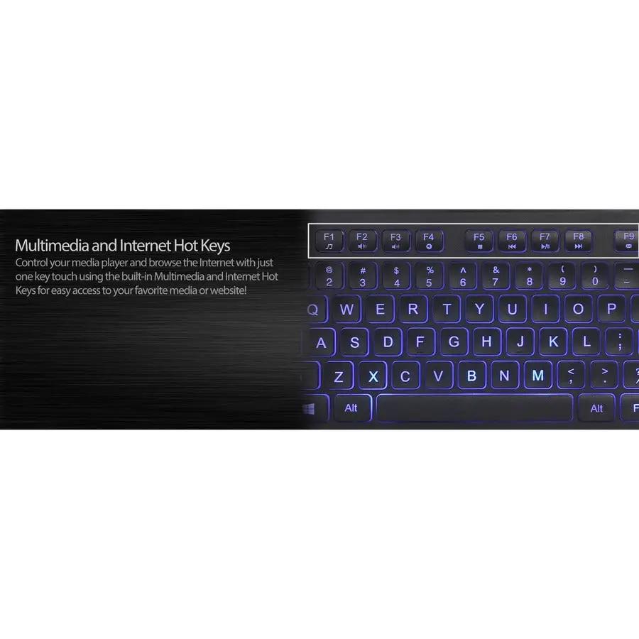 Adesso Large Print Illuminated Desktop Keyboard
