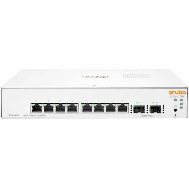 HPE Instant On 1930 8-Port Gigabit SFP managed switch, white front panel