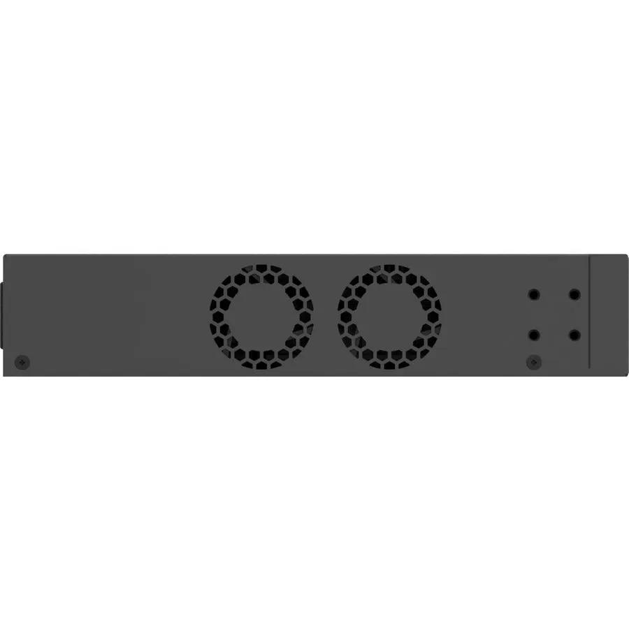 Netgear ProSafe GS524PP 24-Port PoE+ Switch, gray chassis with dual front cooling fans