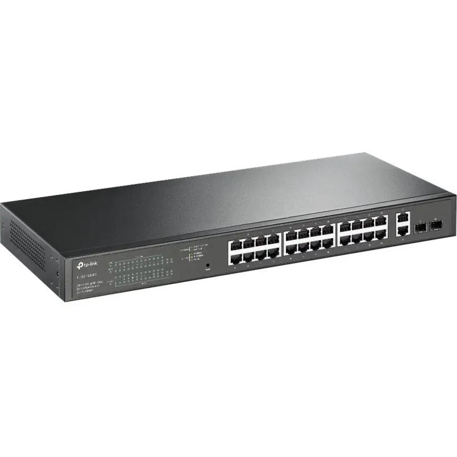 TP-Link JetStream TL-SG1428PE 28-Port Gigabit PoE+ Managed Switch on white background