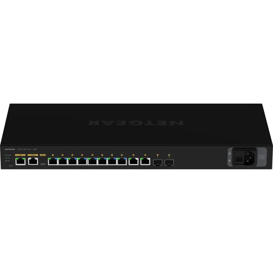 Netgear AVLine M4250 12-Port 1G PoE+ SFP Managed Switch, black 1U rack-mount