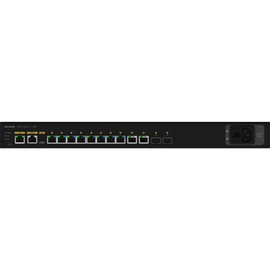 Netgear AVLine M4250 12-Port 1G PoE+ SFP Managed Switch, black rack-mount