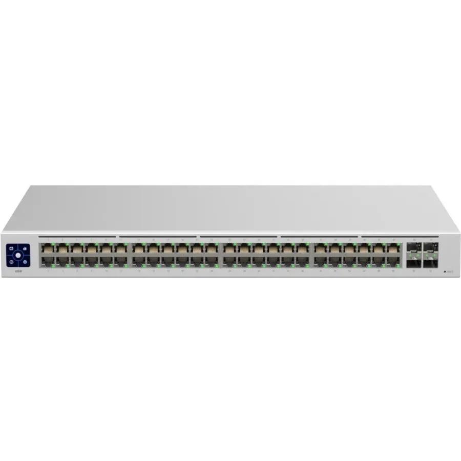 Ubiquiti UniFi Switch48 48-Port Gigabit SFP managed switch in gray metal chassis