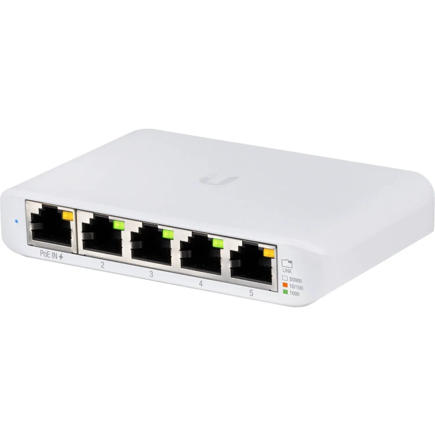 Ubiquiti UniFi USW-FlexMini white 5-port 10/100 managed switch with LED indicators