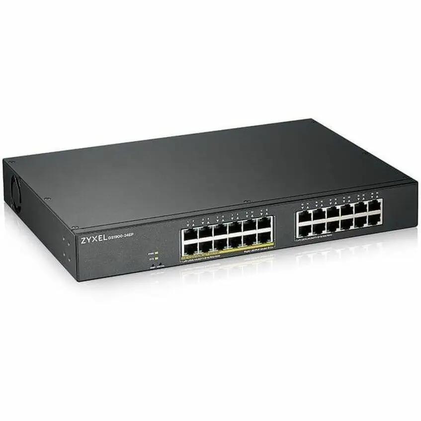 Zyxel GS1900-24EP 24-Port Gigabit PoE+ Smart Managed Switch, black metal enclosure