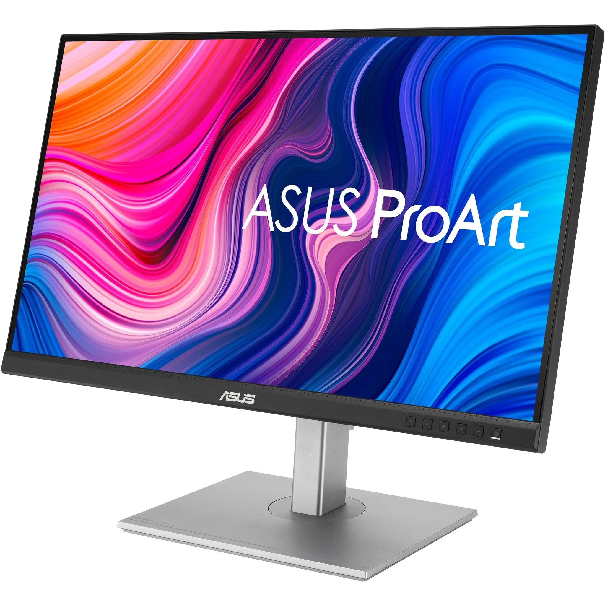 ASUS ProArt PA278CV 27-inch IPS monitor on a silver stand with black bezel
