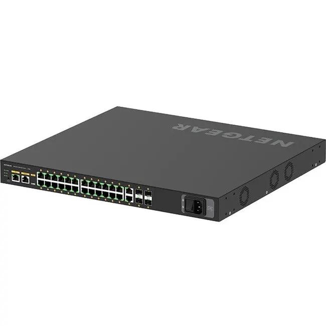 NETGEAR M4250 26-Port 10GbE PoE+ SFP+ AV Line managed switch, black chassis