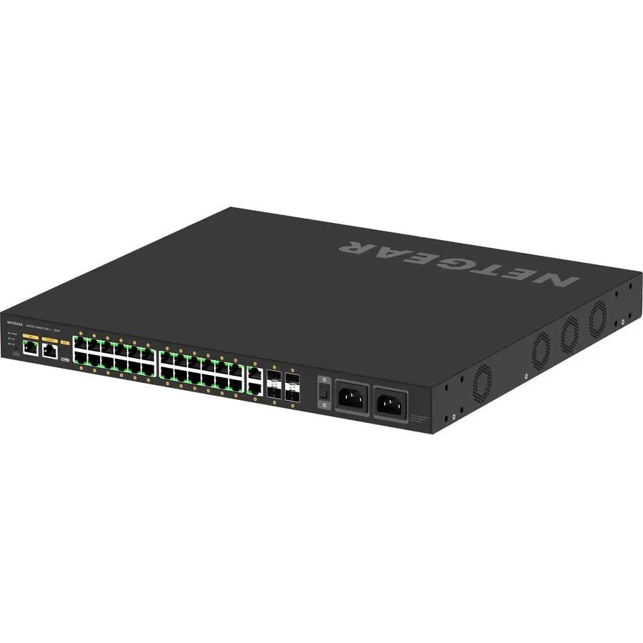 NETGEAR M4250 26-Port Gigabit PoE++ SFP Managed Switch AV Line, black metal chassis