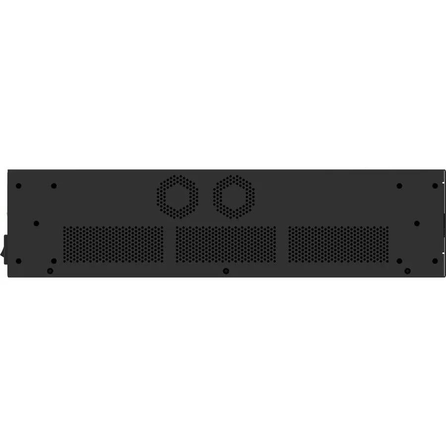 NETGEAR AVLine M4250-40G8XF 8-Port SFP+ PoE++ managed switch, black chassis on white background