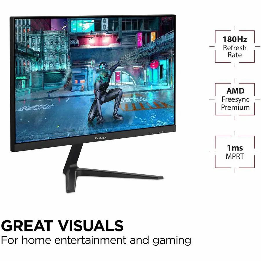 ViewSonic VX2718MHD 27-inch gaming monitor, black, 1080p, 165Hz