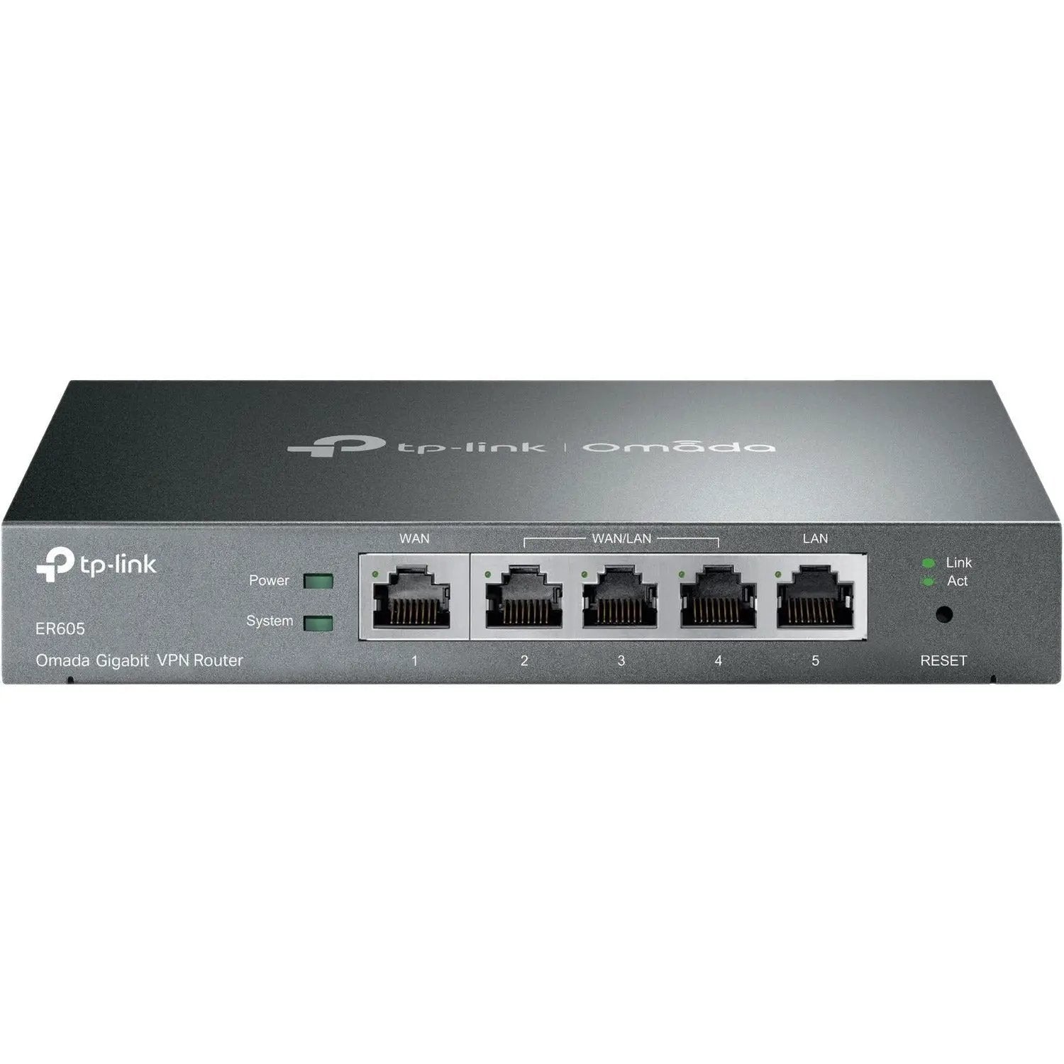 TP-Link Omada ER605 4-Port Gigabit VPN Router, gray metal chassis
