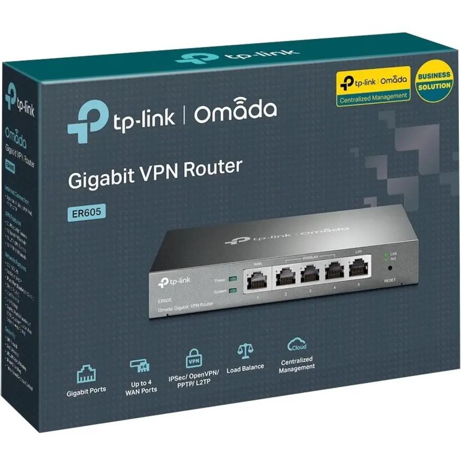 TP-Link Omada ER605 Gigabit VPN Router box with 4 WAN ports