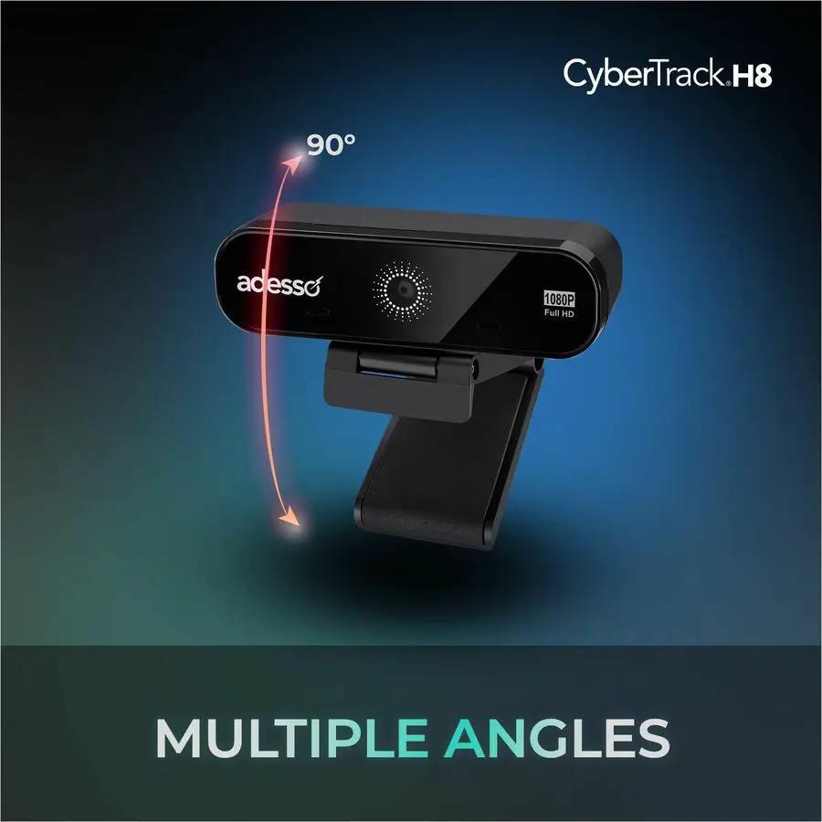 Adesso CyberTrack CyberTrack H8 Webcam - 2.1 Megapixel - 30 fps - Black - USB 2.0