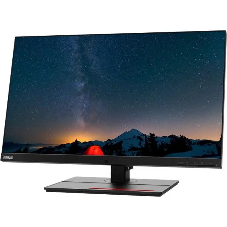 Lenovo ThinkVision P27u-20 27-inch 4K UHD LED monitor with red-accent base.