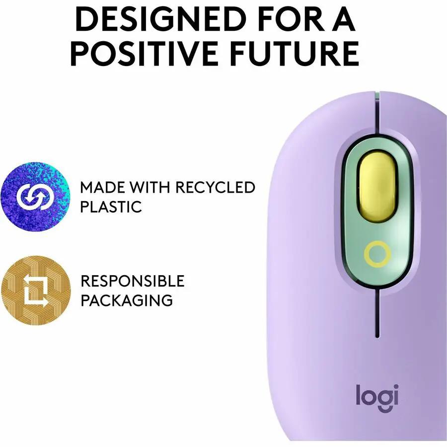 Logitech POP Mouse, Wireless Mouse with Customizable Emojis, SilentTouch Technology, Precision Scroll, Daydream