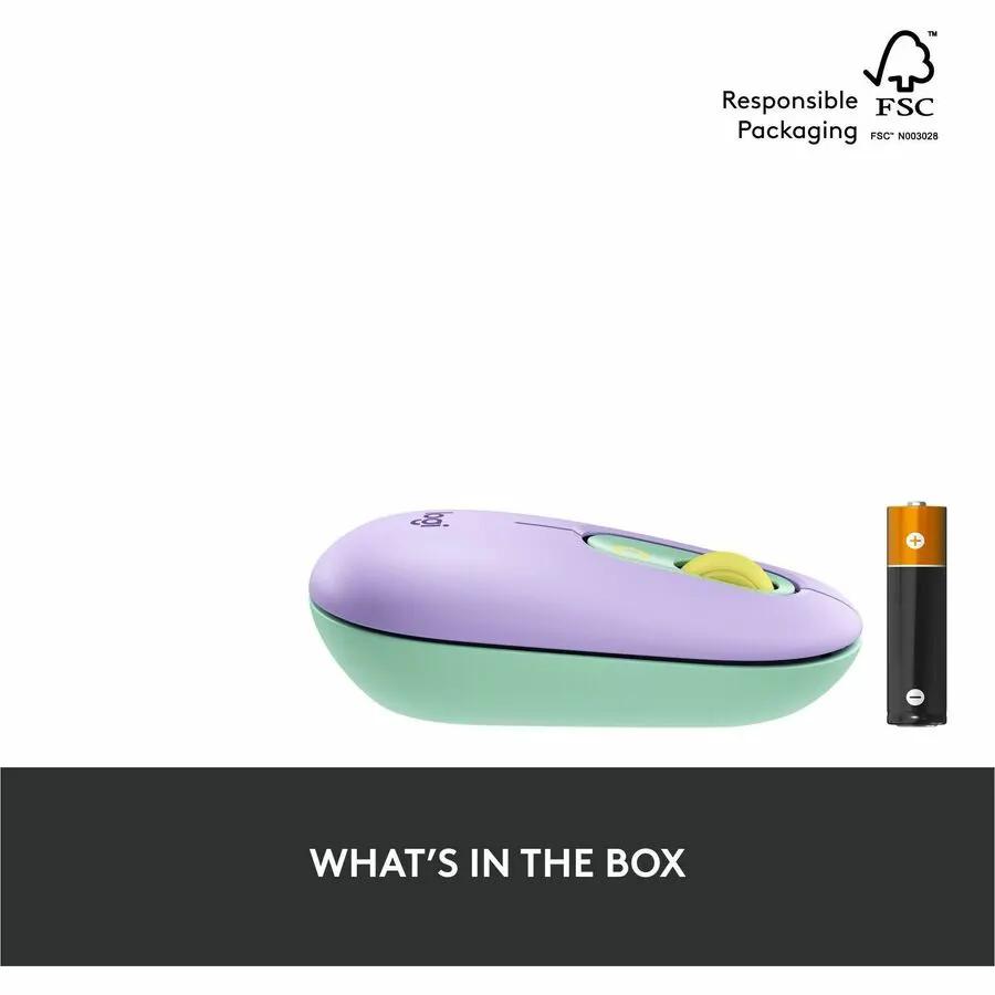 Logitech POP Mouse, Wireless Mouse with Customizable Emojis, SilentTouch Technology, Precision Scroll, Daydream