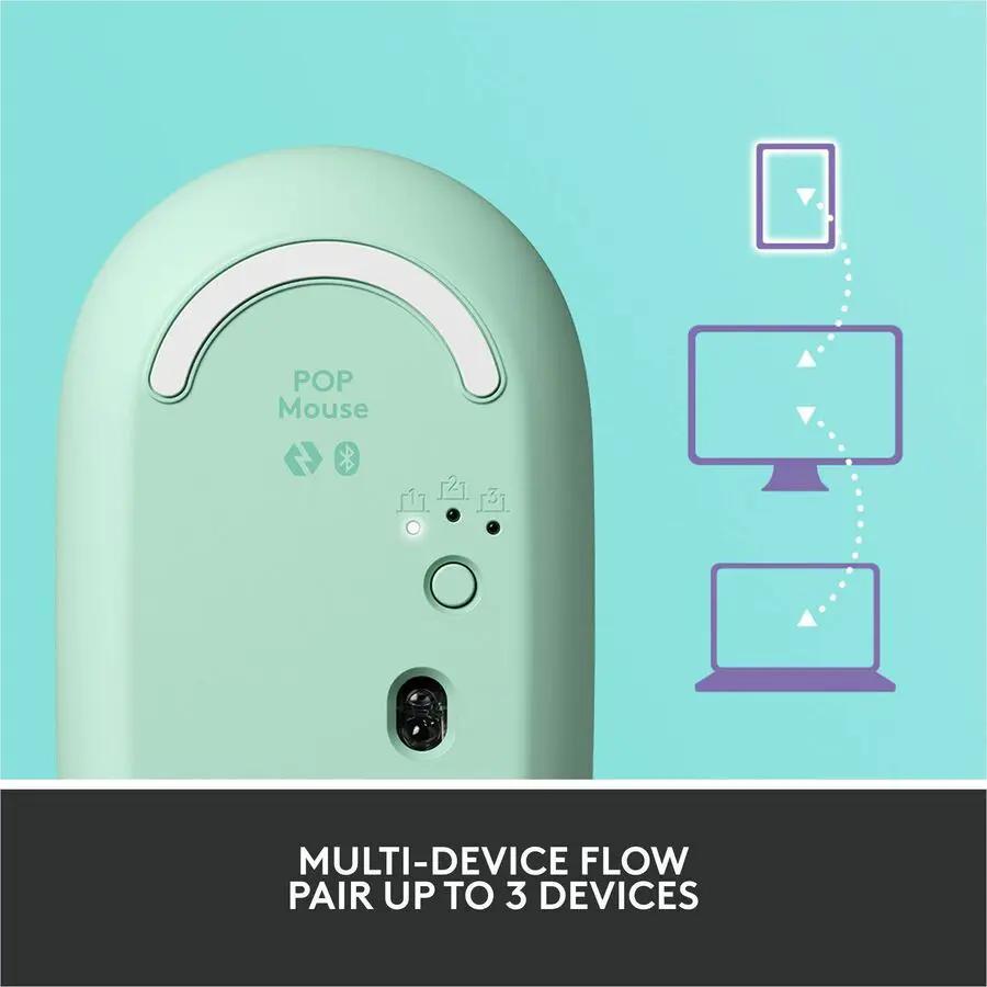 Logitech POP Mouse, Wireless Mouse with Customizable Emojis, SilentTouch Technology, Precision Scroll, Daydream