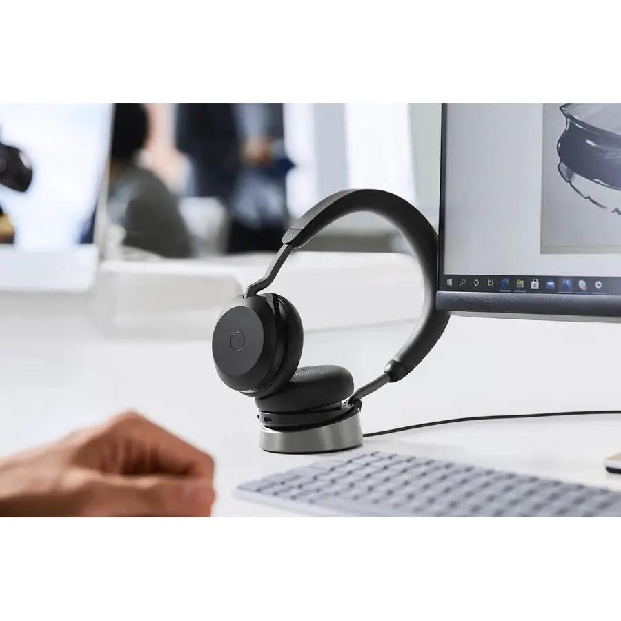 Evolve2 75 USB C MS Stereo BLK