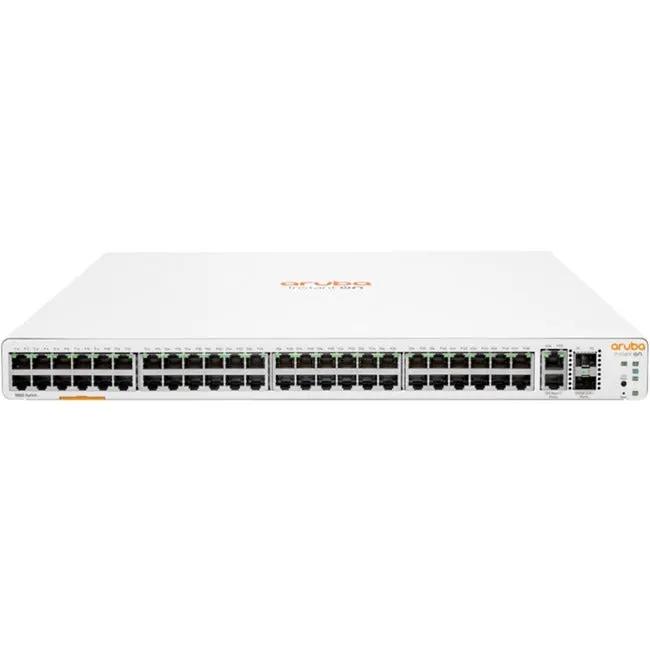 HPE Instant On 1960 48G 2XGT 2SFP+ 48-Port Switch, white, Aruba logo visible