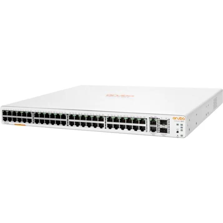 HPE Aruba Instant On 1960 48G 2XGT 2SFP+ switch, white chassis with 48 Gigabit ports