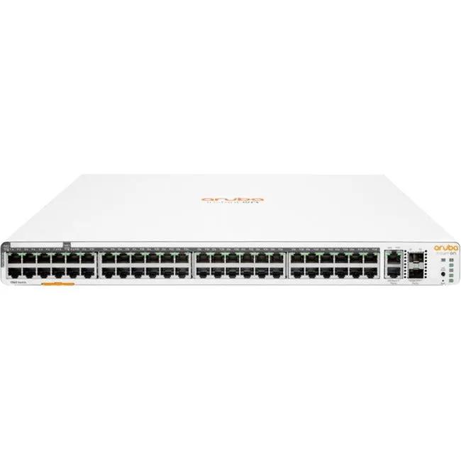 HPE Aruba Instant On 1960 48G PoE SFP+ switch, white, 48 RJ-45 ports