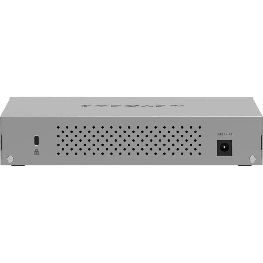 Netgear Plus Ultra60 8-Port PoE Switch, gray metal enclosure with NETGEAR branding